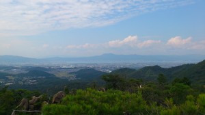 ④山頂からの景色　琵琶湖方面